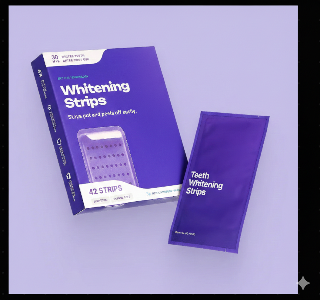 Tiras blanqueadoras moradas
