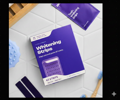 Tiras blanqueadoras moradas