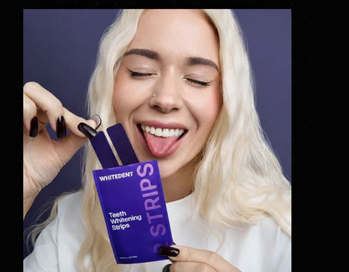 Tiras blanqueadoras moradas